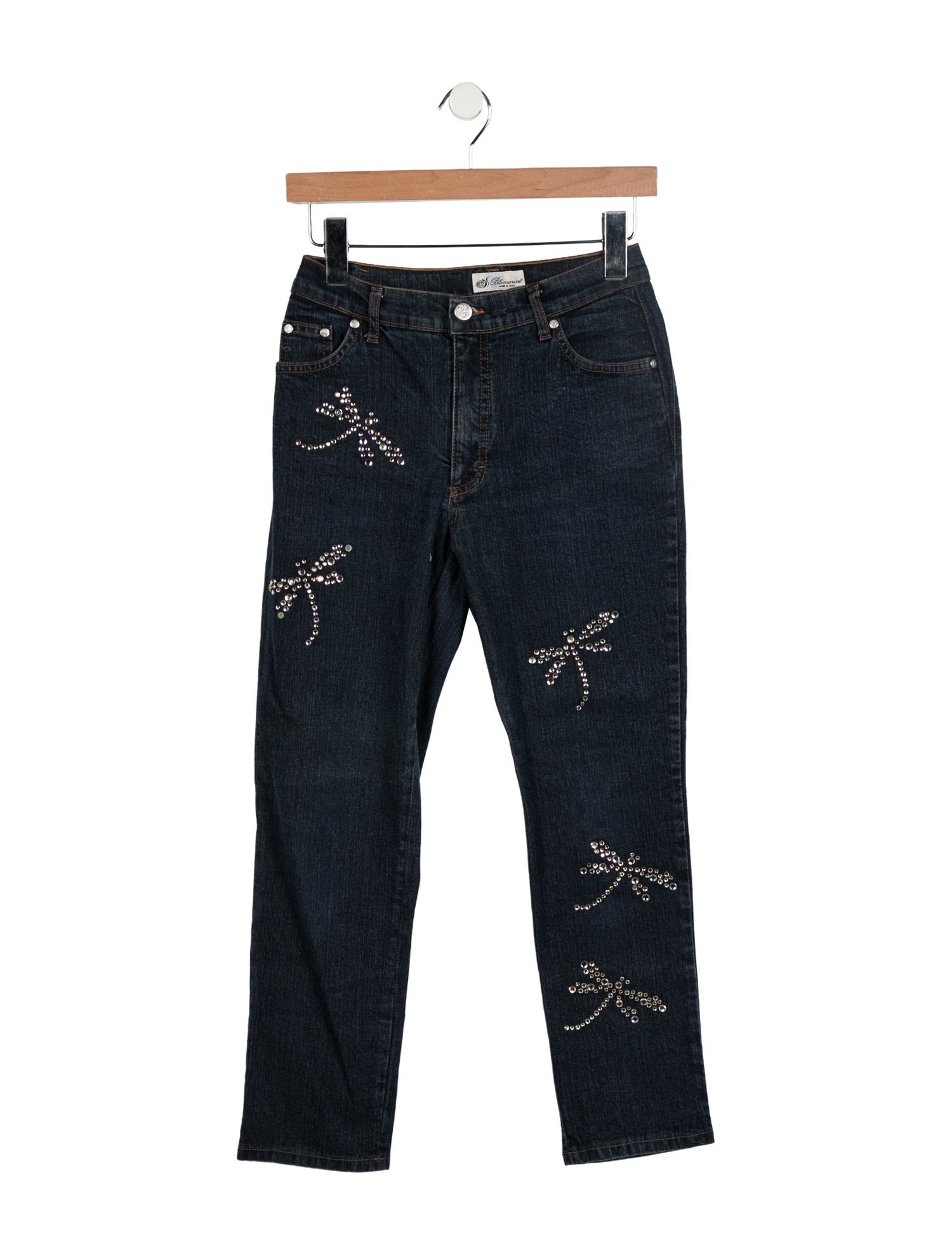 Blumarine Mid-Rise Straight Leg Jeans