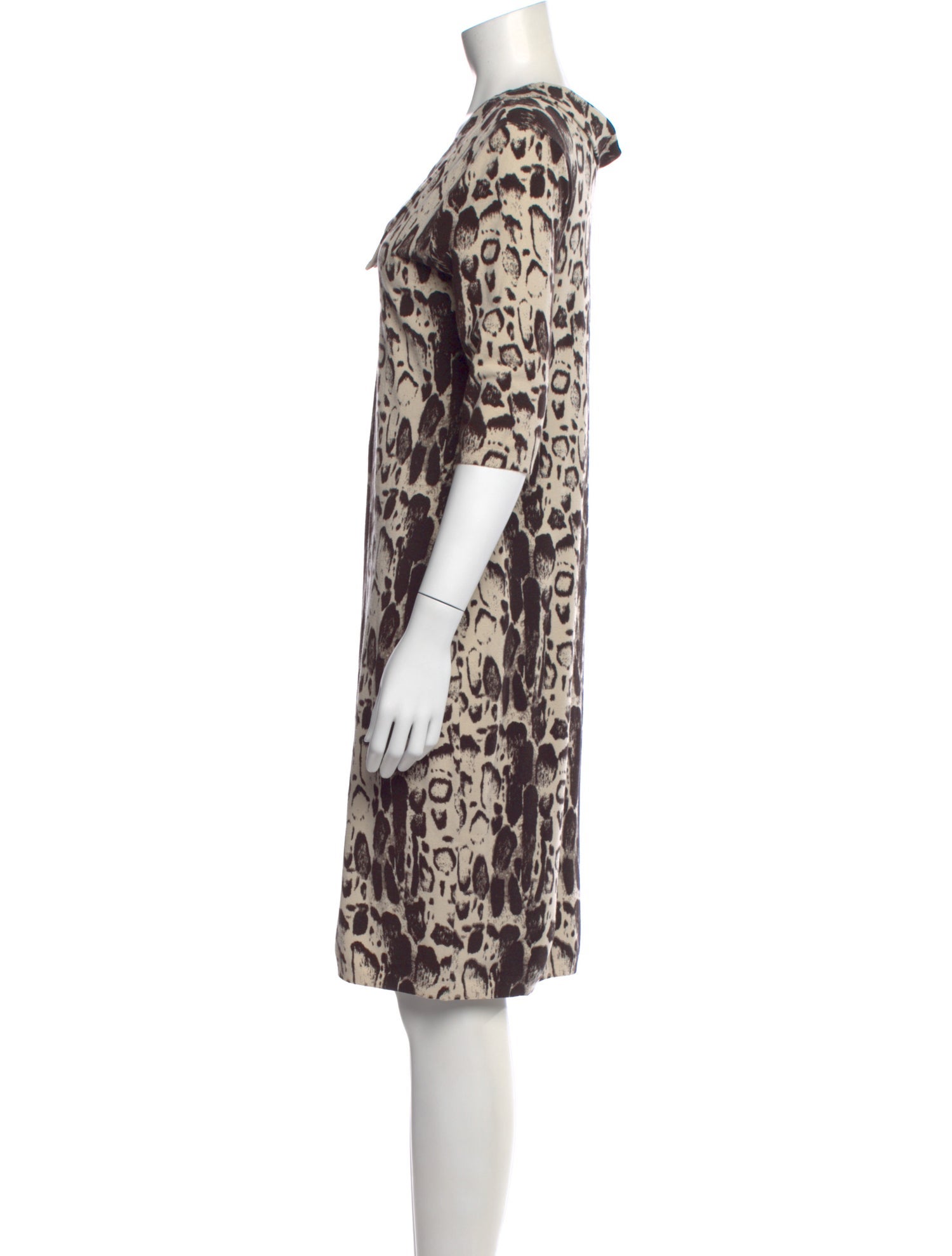 Blumarine Animal Print Knee-Length Dress
