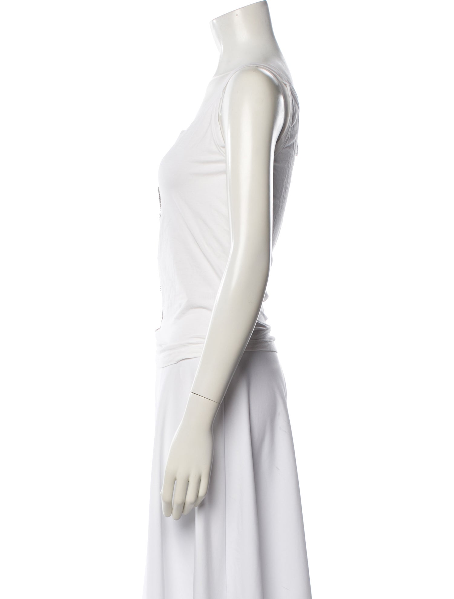 Blumarine Graphic Print Scoop Neck Top