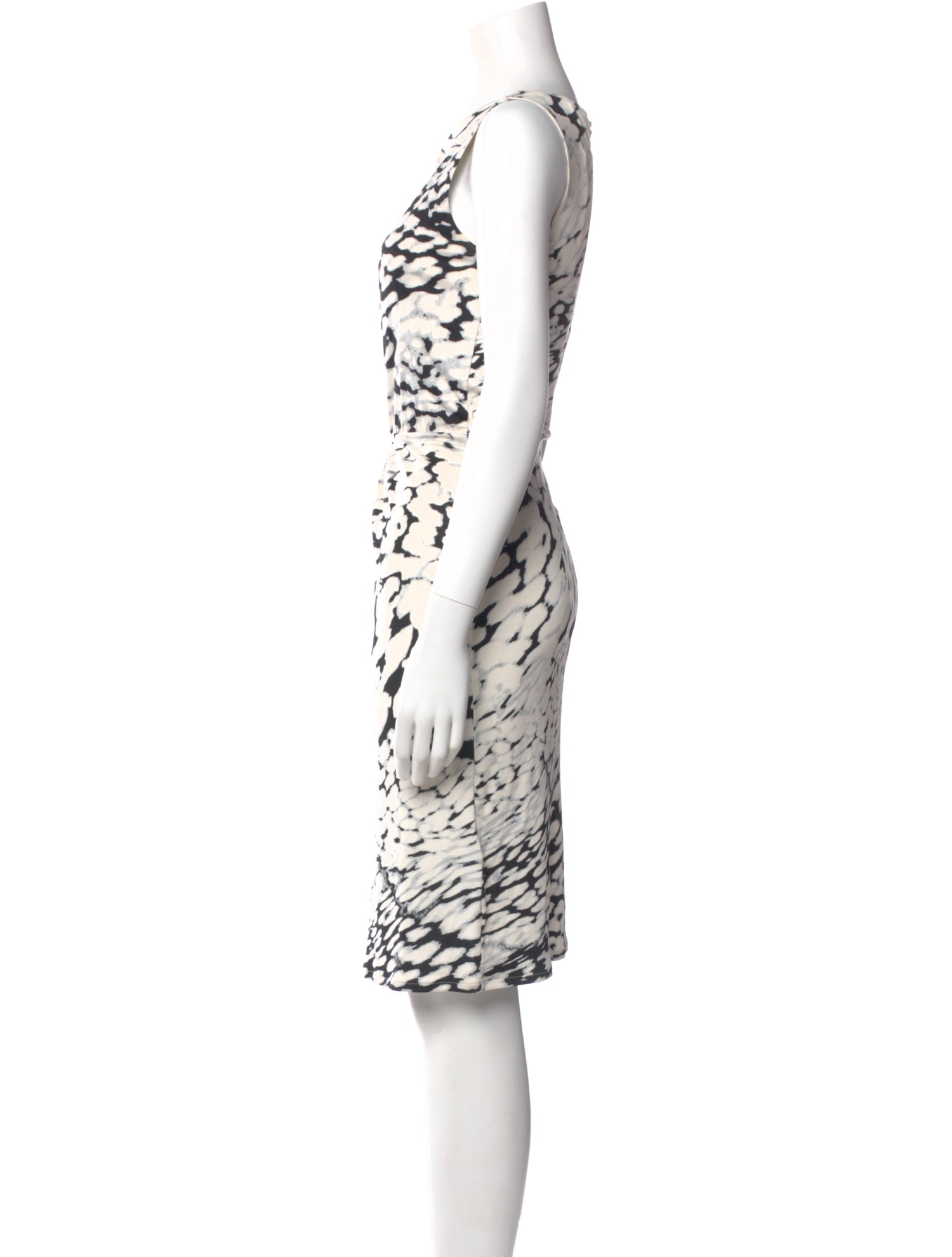 Blumarine Animal Print Knee-Length Dress