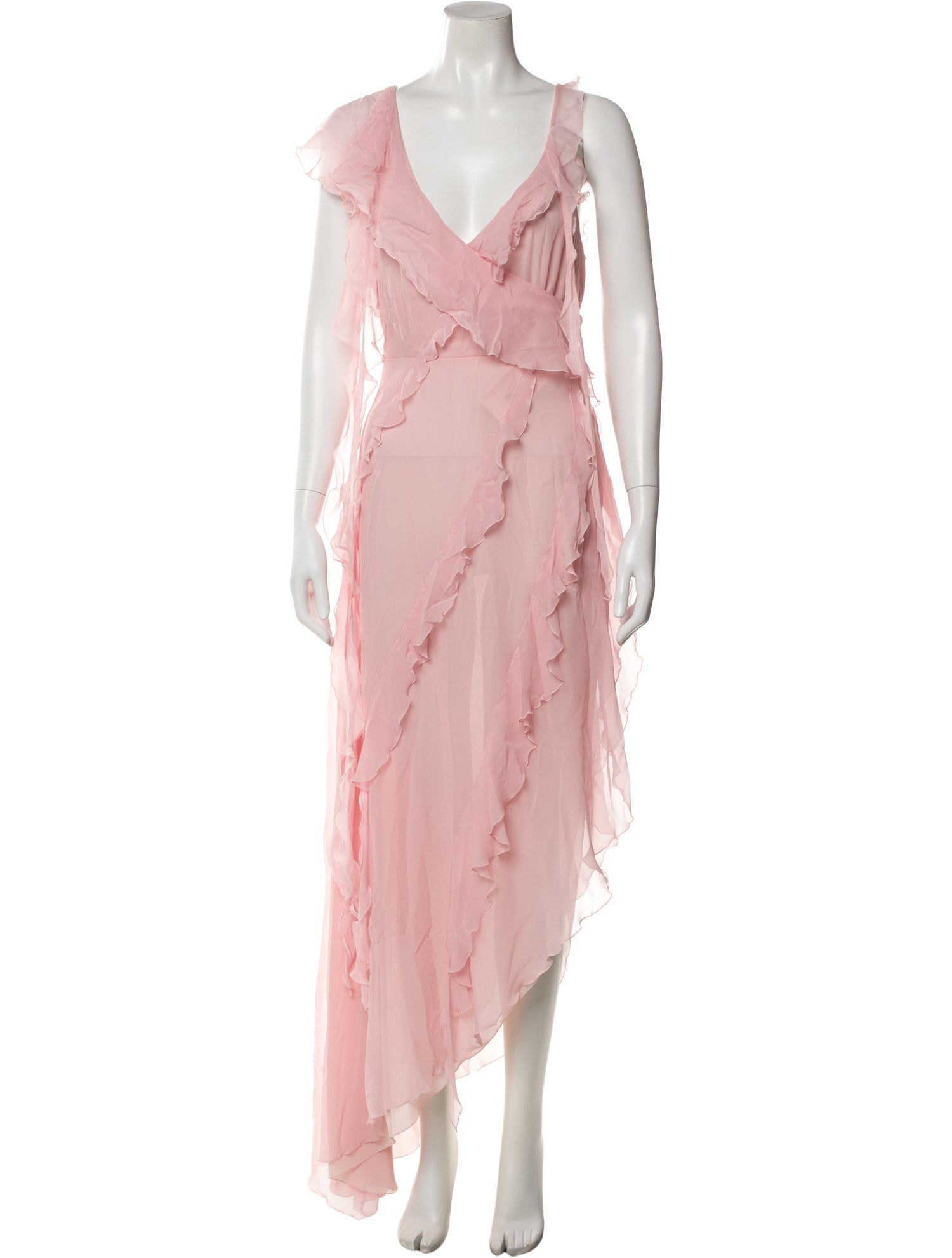 Blumarine V-Neck Long Dress