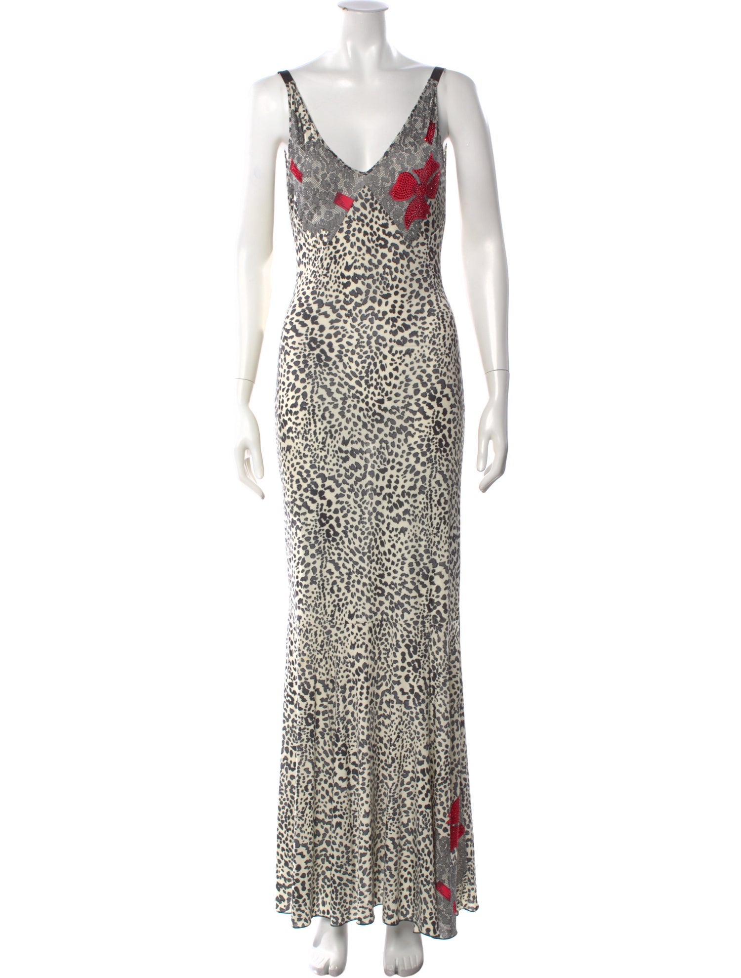 Blumarine Animal Print Long Dress
