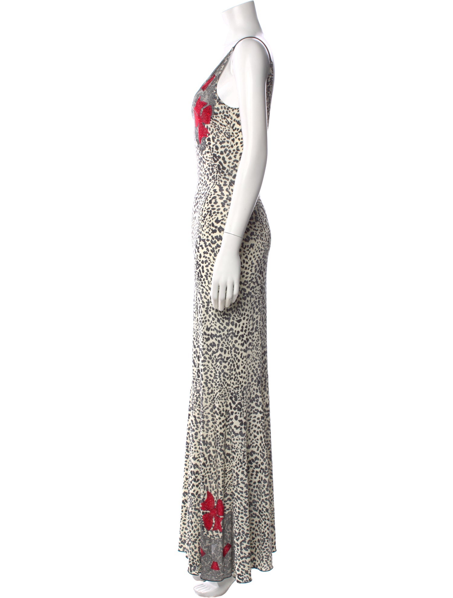 Blumarine Animal Print Long Dress