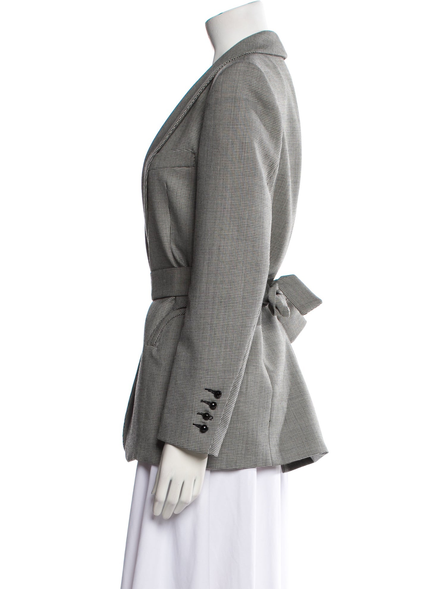 Blazé Milano Wool Houndstooth Print Blazer