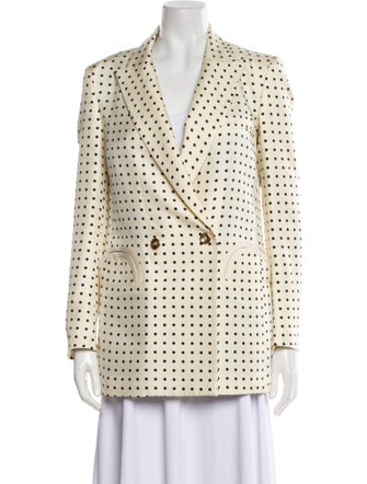 Blazé Milano Silk Polka Dot Print Blazer