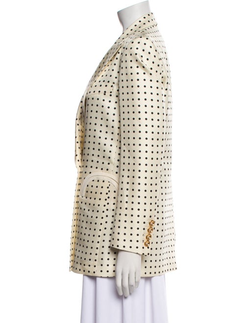 Blazé Milano Silk Polka Dot Print Blazer