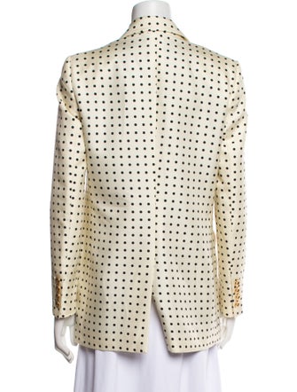 Blazé Milano Silk Polka Dot Print Blazer