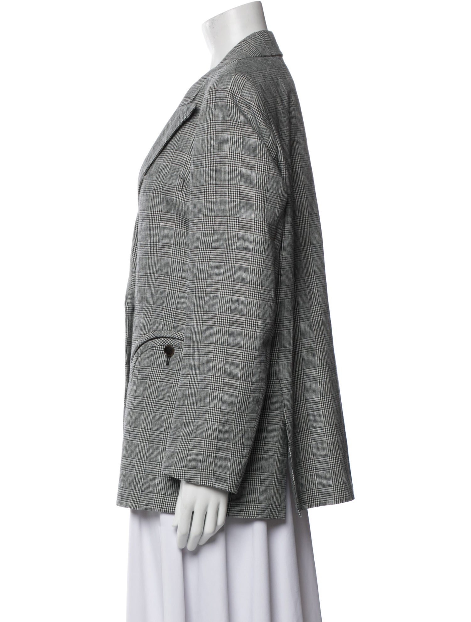 Blazé Milano Linen Plaid Print Blazer w/ Tags