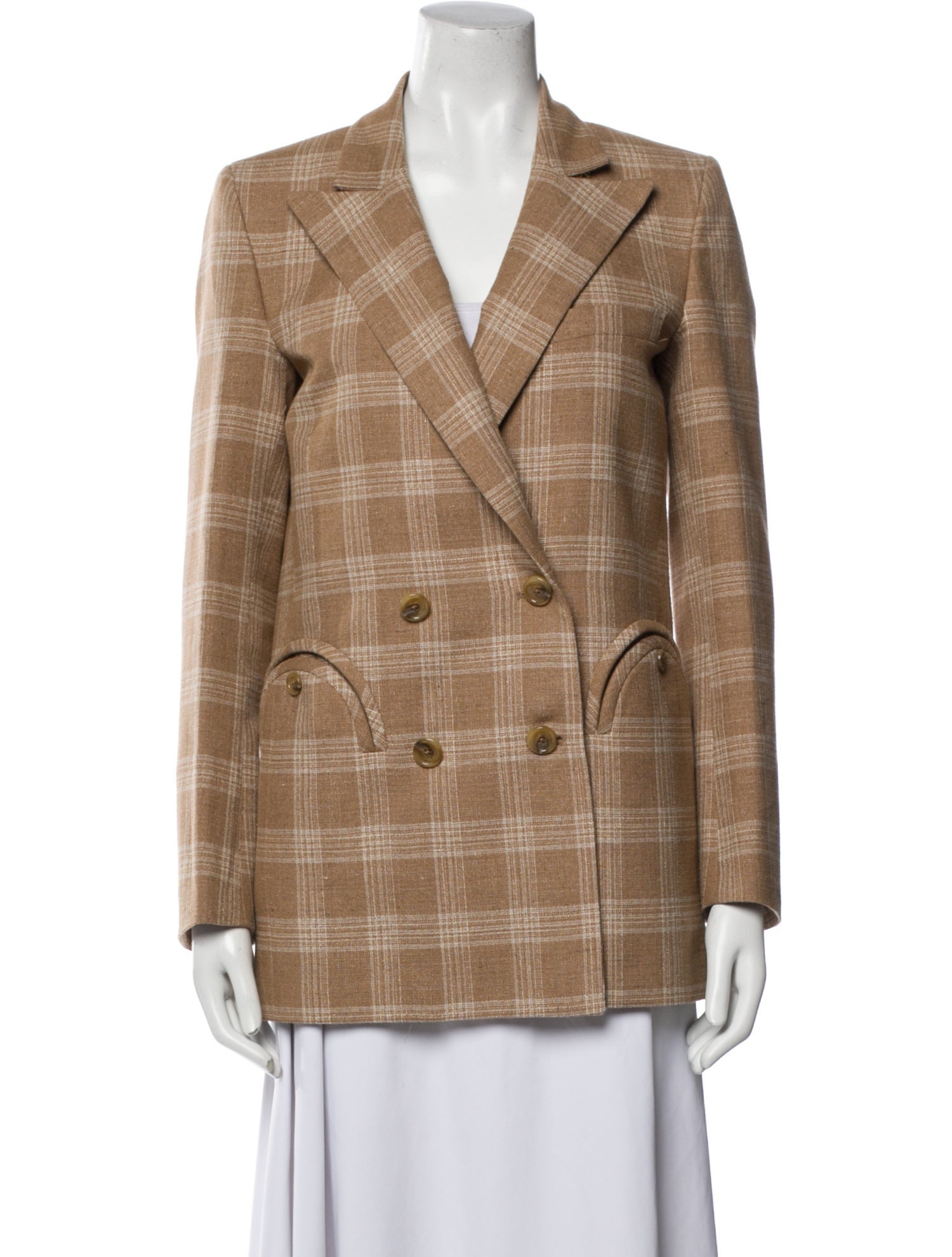 Blazé Milano Linen Plaid Print Blazer w/ Tags