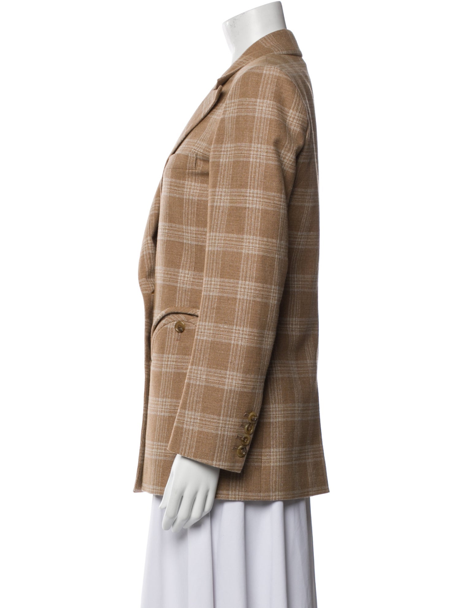 Blazé Milano Linen Plaid Print Blazer w/ Tags