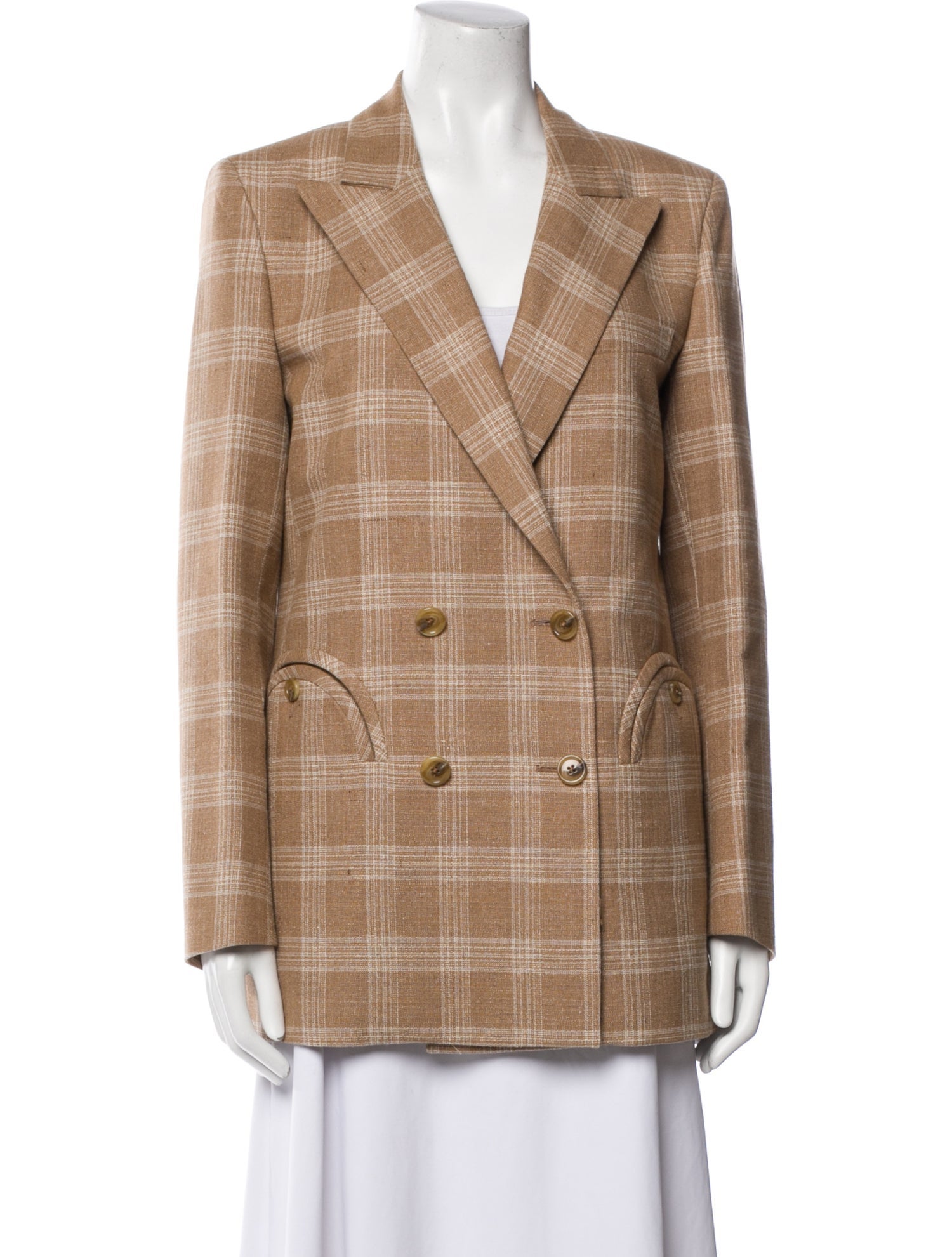 Blazé Milano Plaid Print Blazer w/ Tags