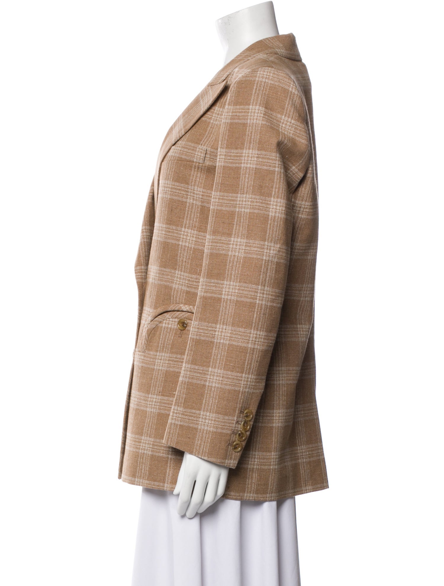 Blazé Milano Plaid Print Blazer w/ Tags