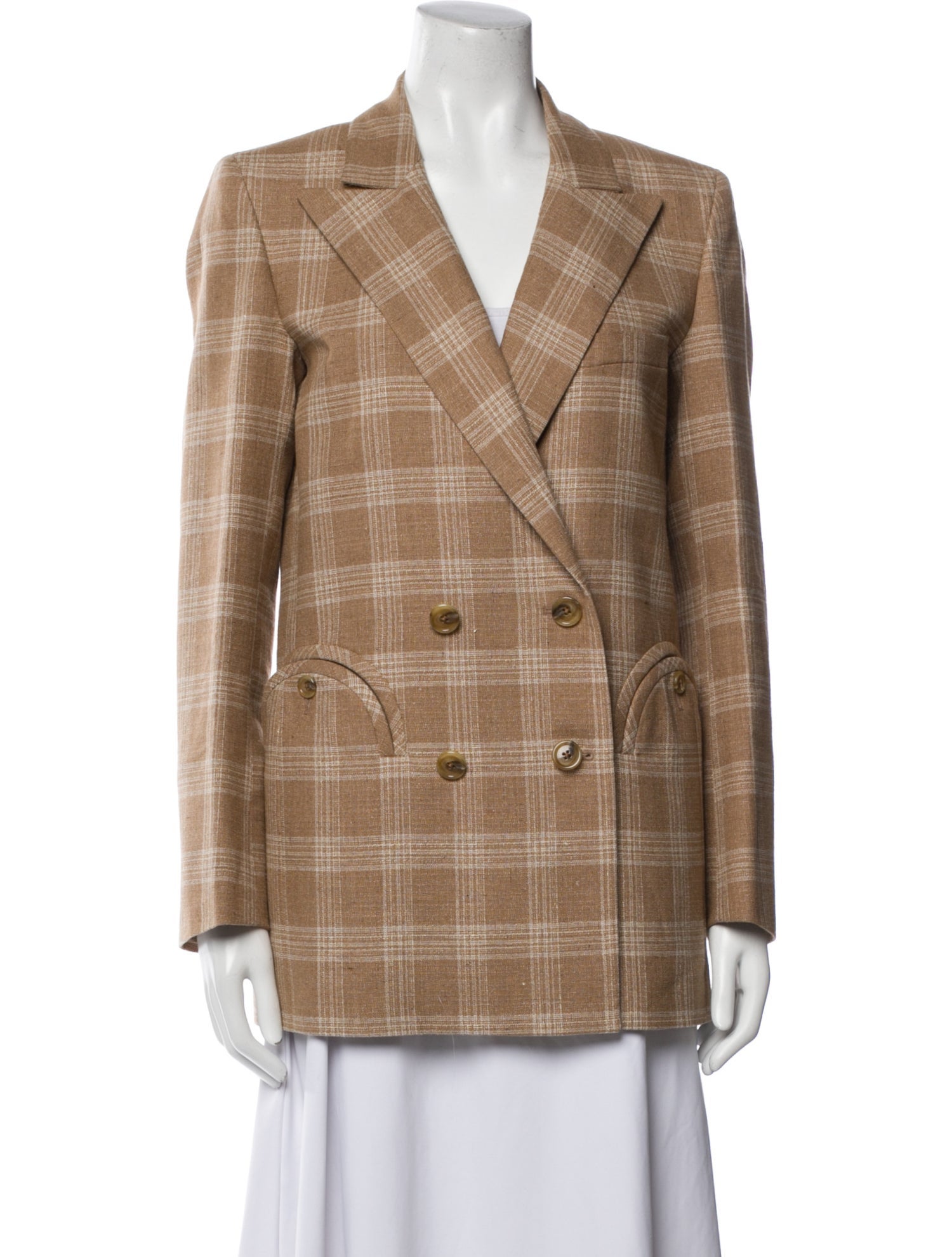 Blazé Milano Plaid Print Blazer w/ Tags