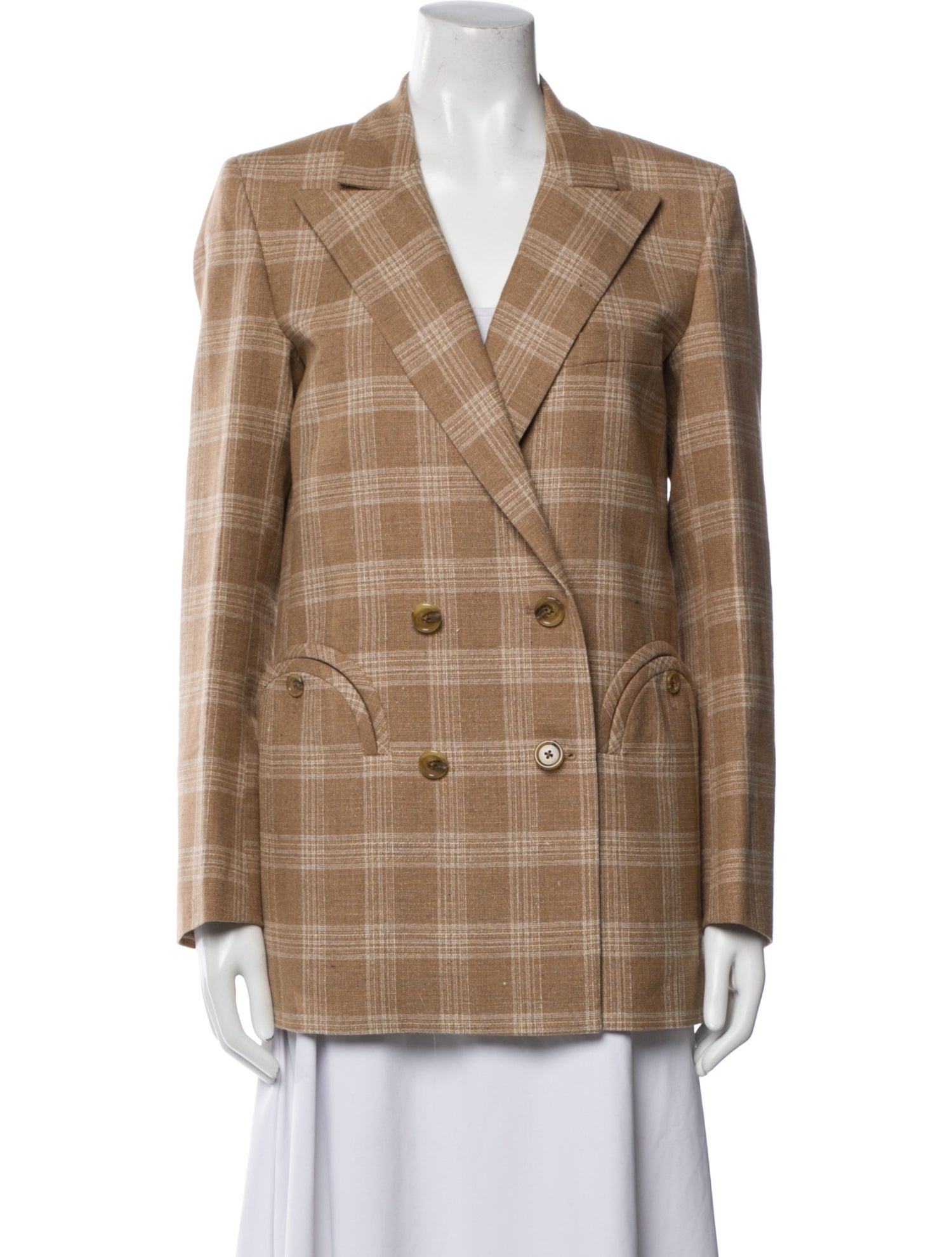 Blazé Milano Plaid Print Blazer w/ Tags