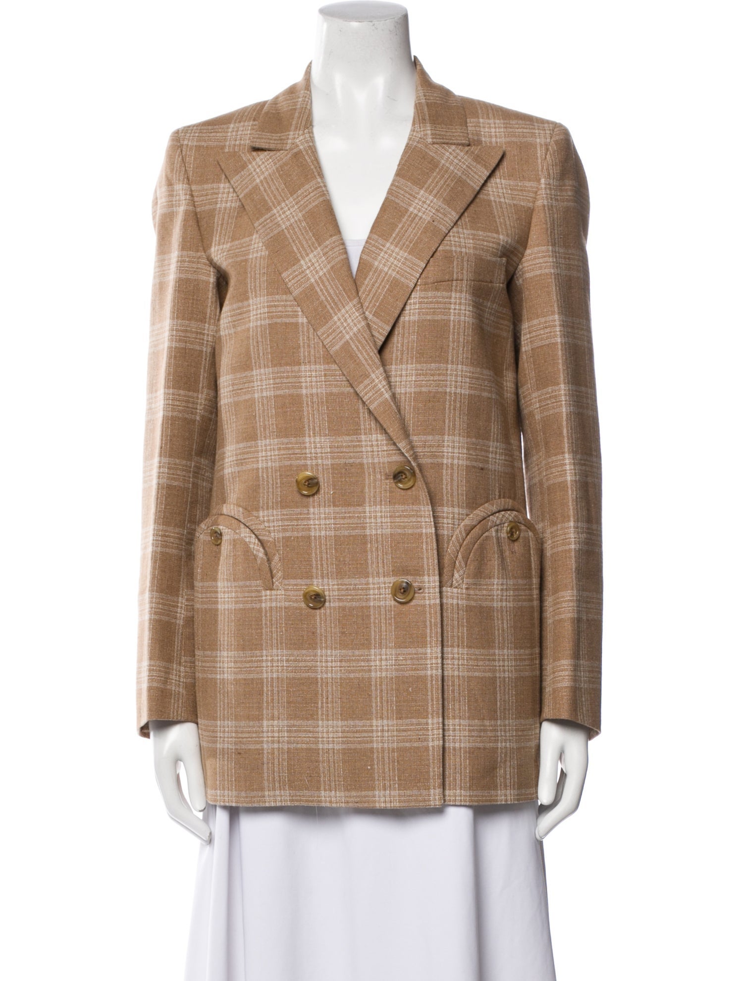 Blazé Milano Plaid Print Blazer w/ Tags