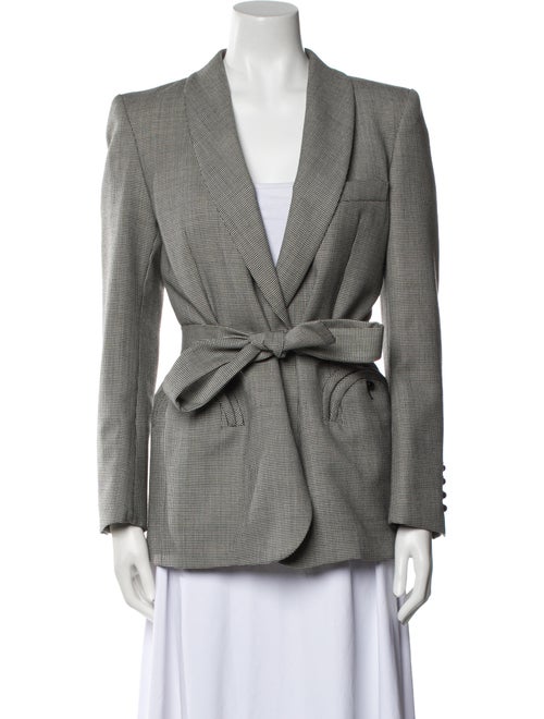 Blazé Milano Wool Plaid Print Blazer