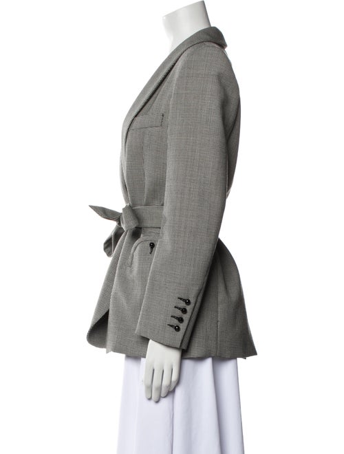 Blazé Milano Wool Plaid Print Blazer