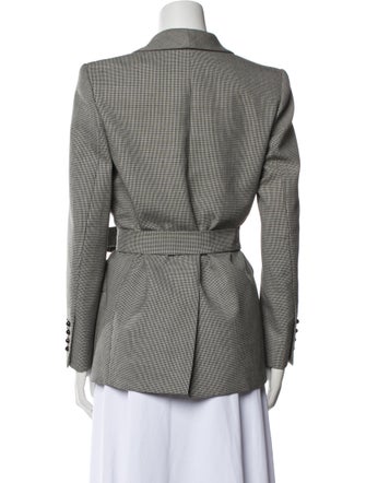 Blazé Milano Wool Plaid Print Blazer