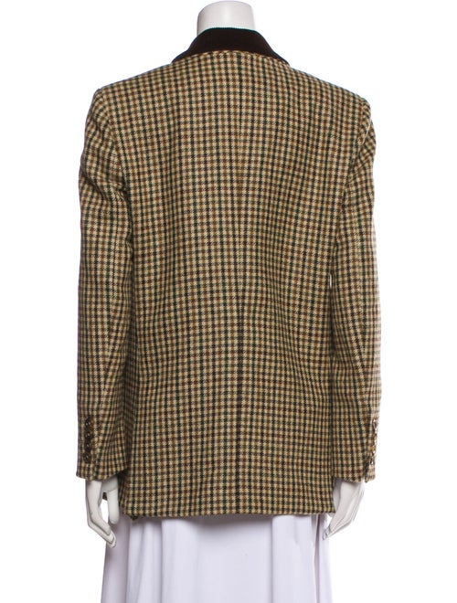 Blazé Milano Wool Plaid Print Blazer