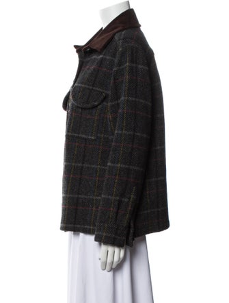 Blazé Milano Wool Plaid Print Jacket