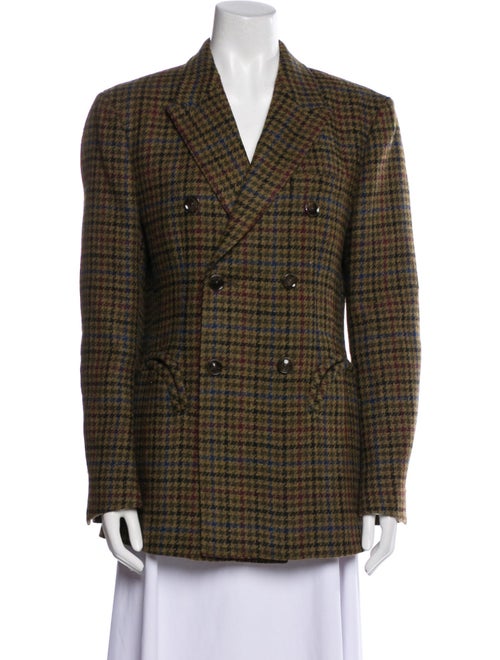 Blazé Milano Virgin Wool Houndstooth Print Blazer
