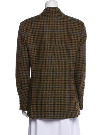 Blazé Milano Virgin Wool Houndstooth Print Blazer