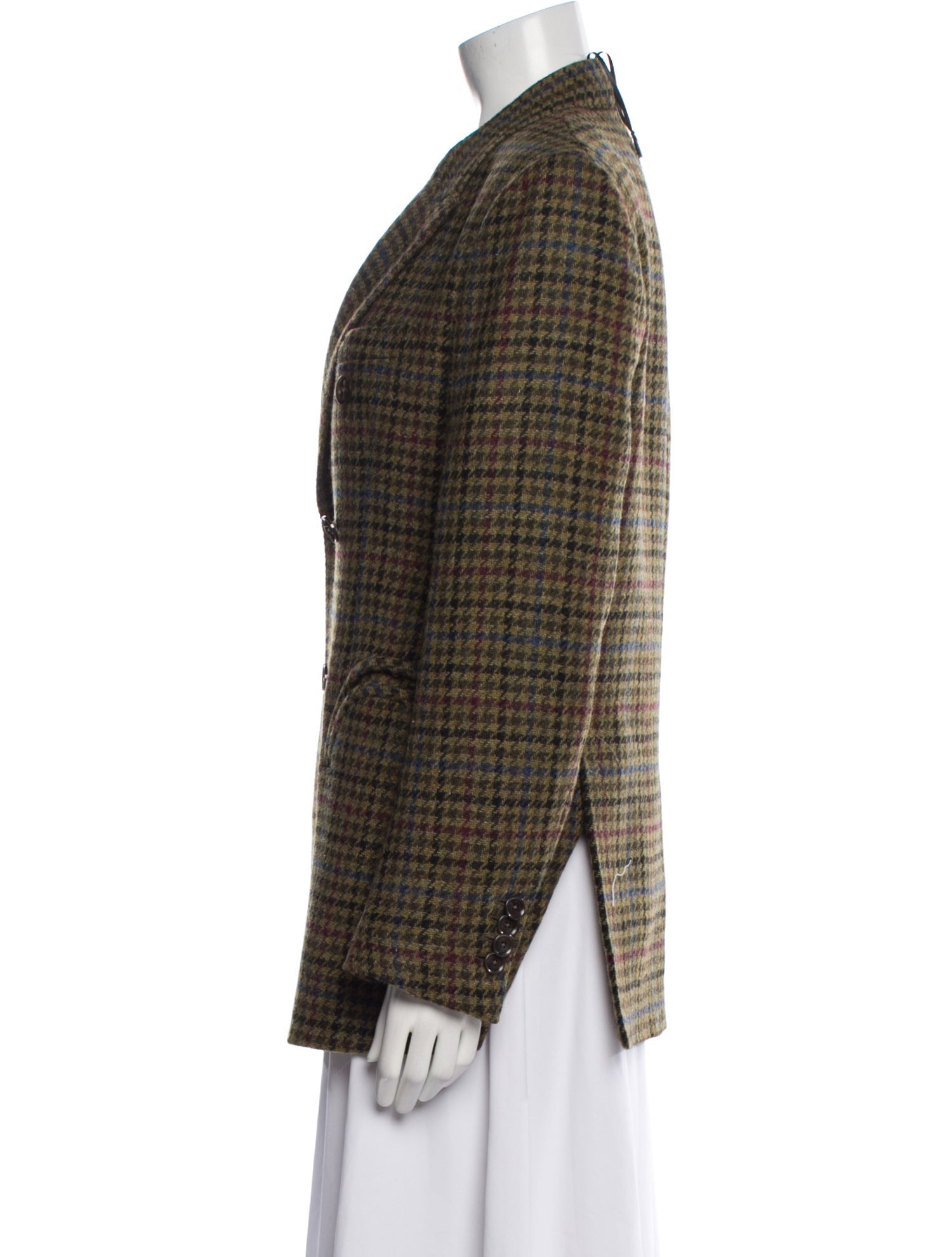 Blazé Milano Virgin Wool Houndstooth Print Blazer