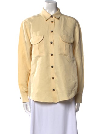 Blazé Milano Linen Long Sleeve Button-Up Top