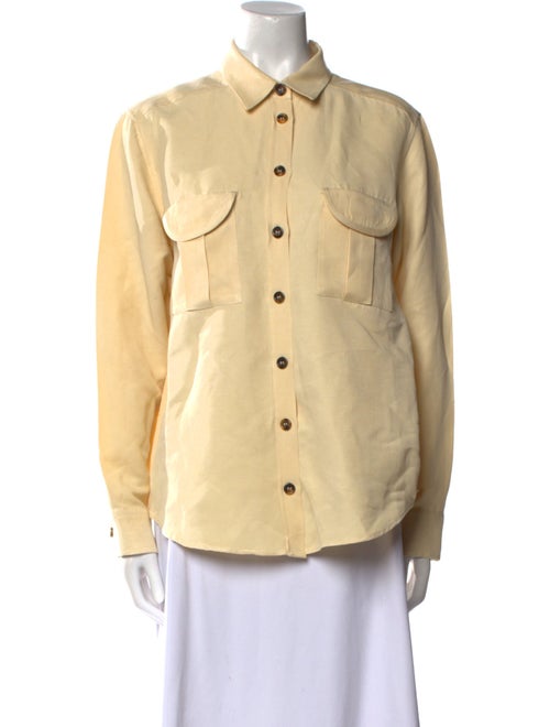 Blazé Milano Linen Long Sleeve Button-Up Top
