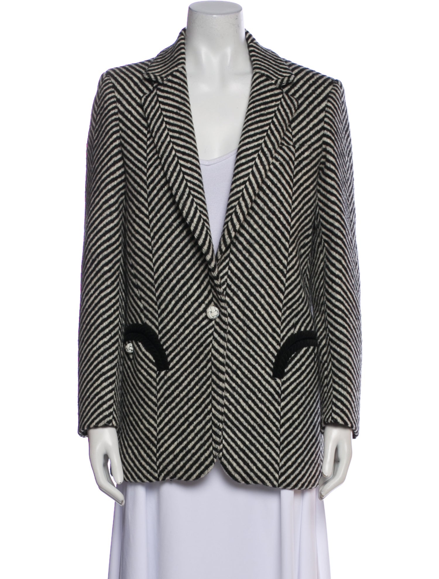 Blazé Milano Wool Striped Coat