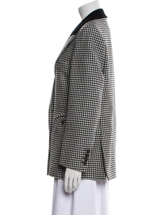 Blazé Milano Wool Plaid Print Blazer