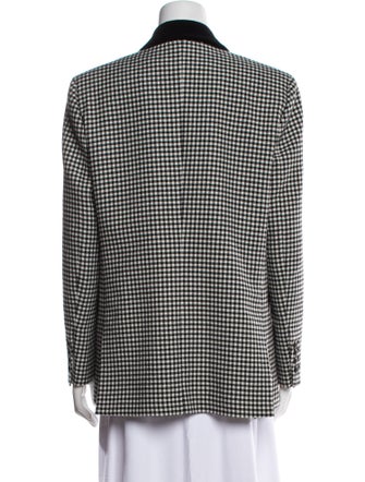 Blazé Milano Wool Plaid Print Blazer