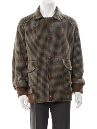 Blazé Milano Wool Houndstooth Print Peacoat