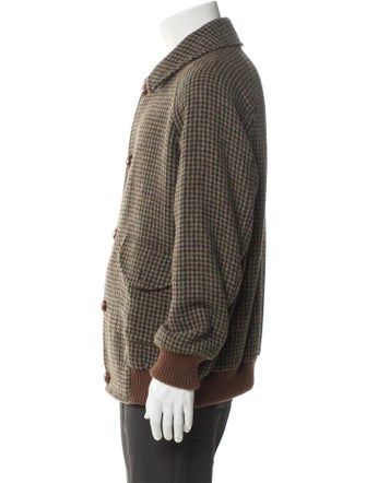 Blazé Milano Wool Houndstooth Print Peacoat