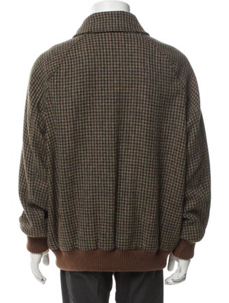 Blazé Milano Wool Houndstooth Print Peacoat