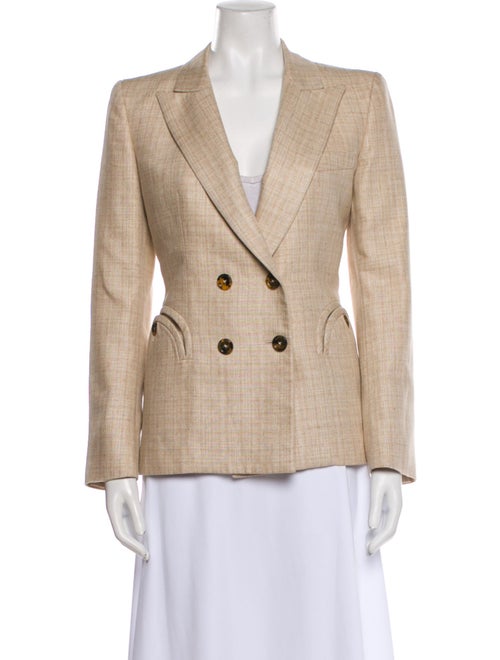 Blazé Milano Silk Plaid Print Blazer