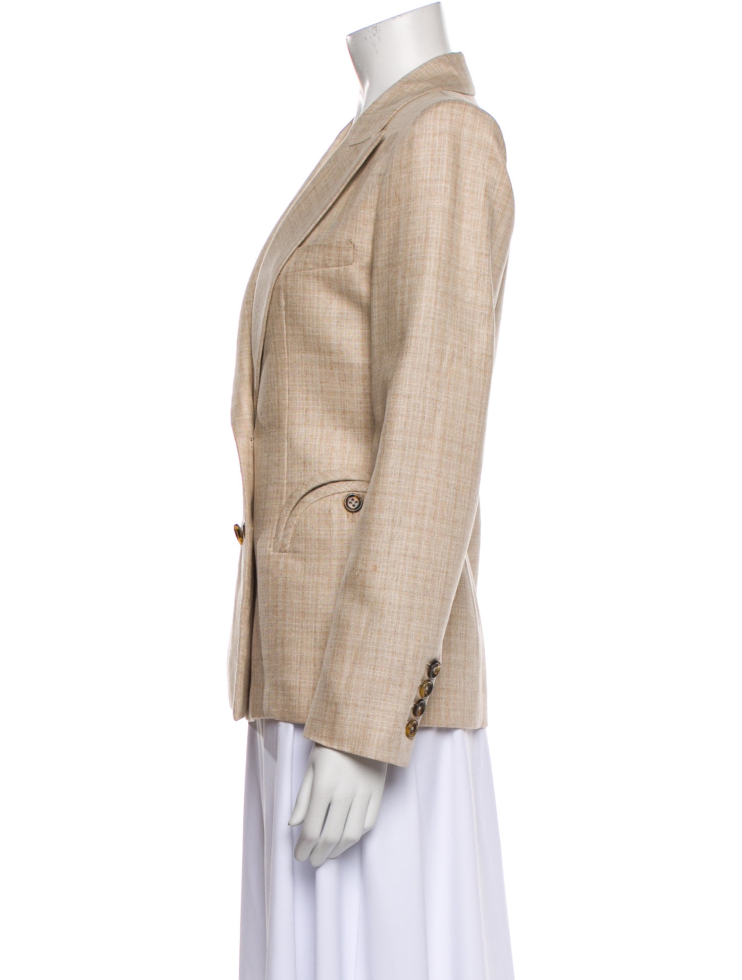 Blazé Milano Silk Plaid Print Blazer