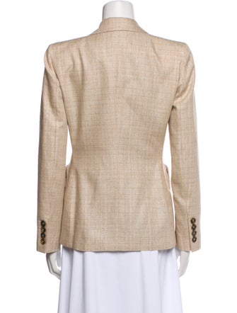 Blazé Milano Silk Plaid Print Blazer