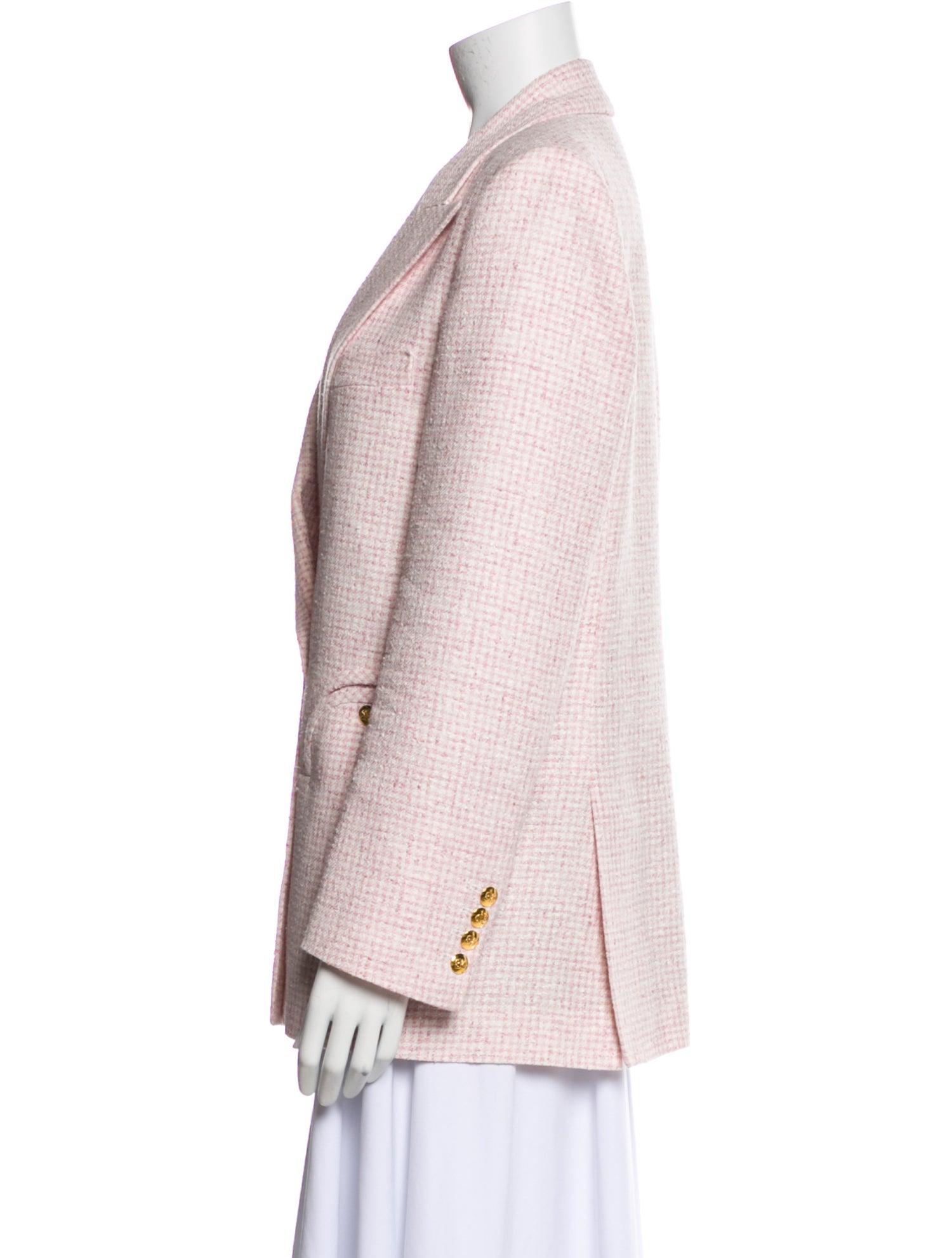 Blazé Milano Linen Plaid Print Blazer