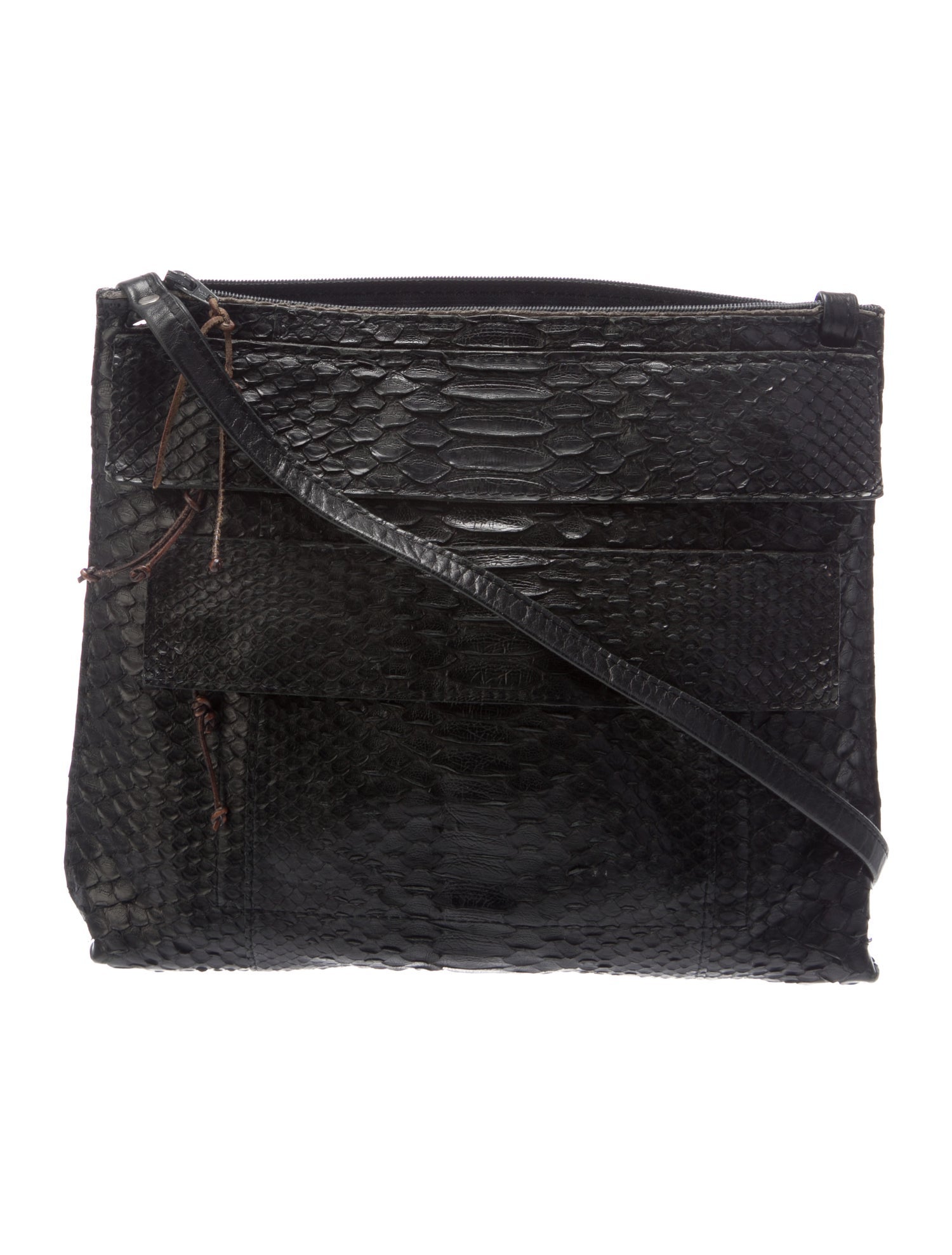 B.May Embossed Leather Shoulder Bag