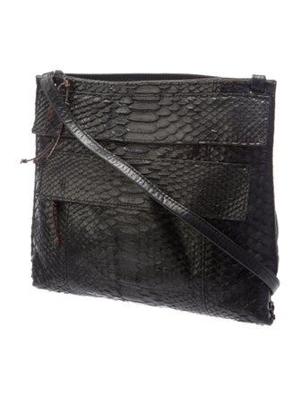 B.May Embossed Leather Shoulder Bag