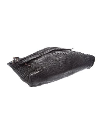 B.May Embossed Leather Shoulder Bag