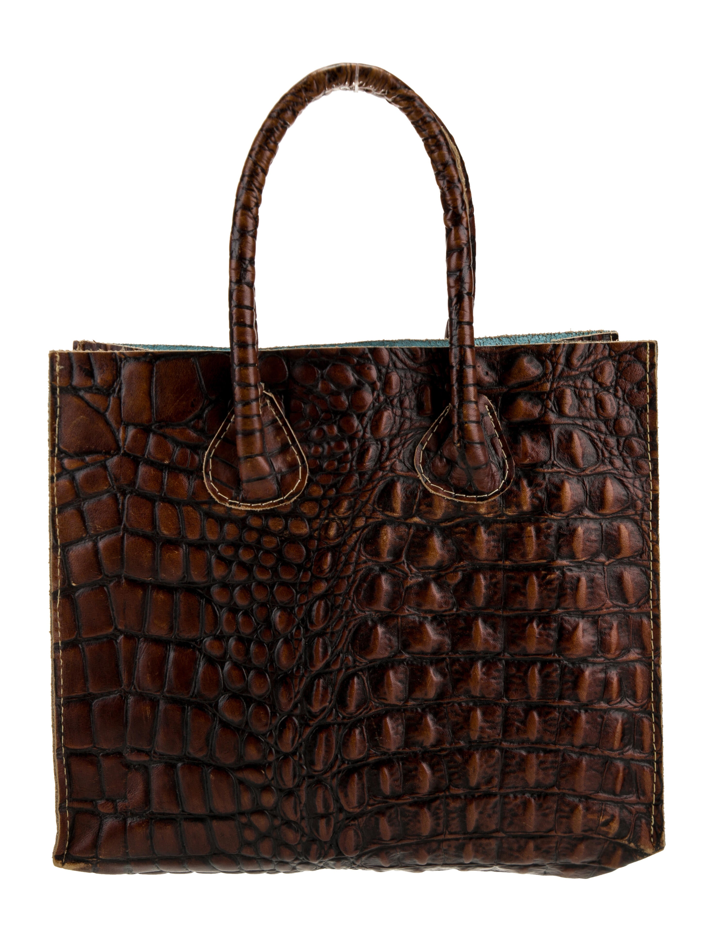 B.May Leather Top Handle Bag