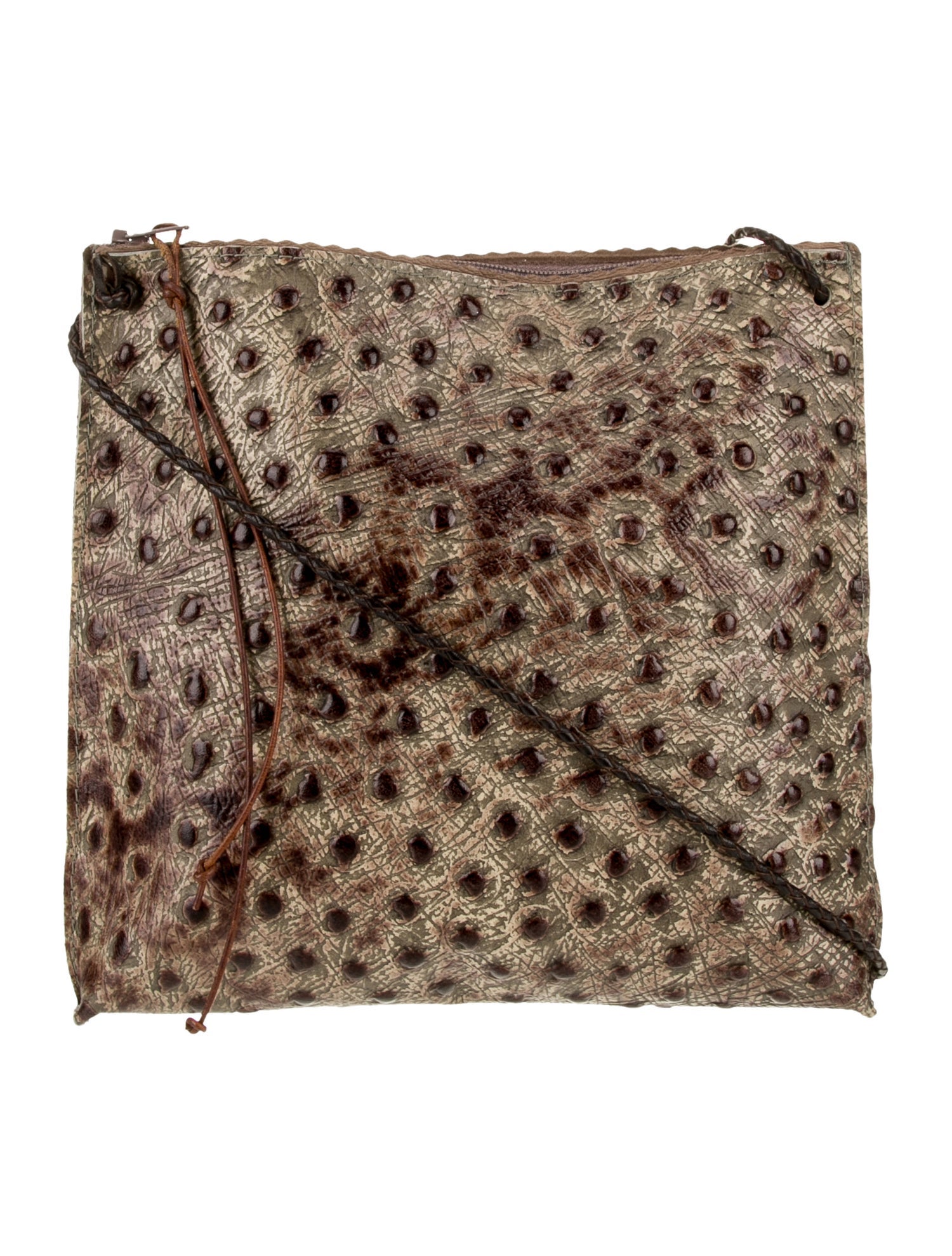 B.May Embossed Leather Crossbody Bag