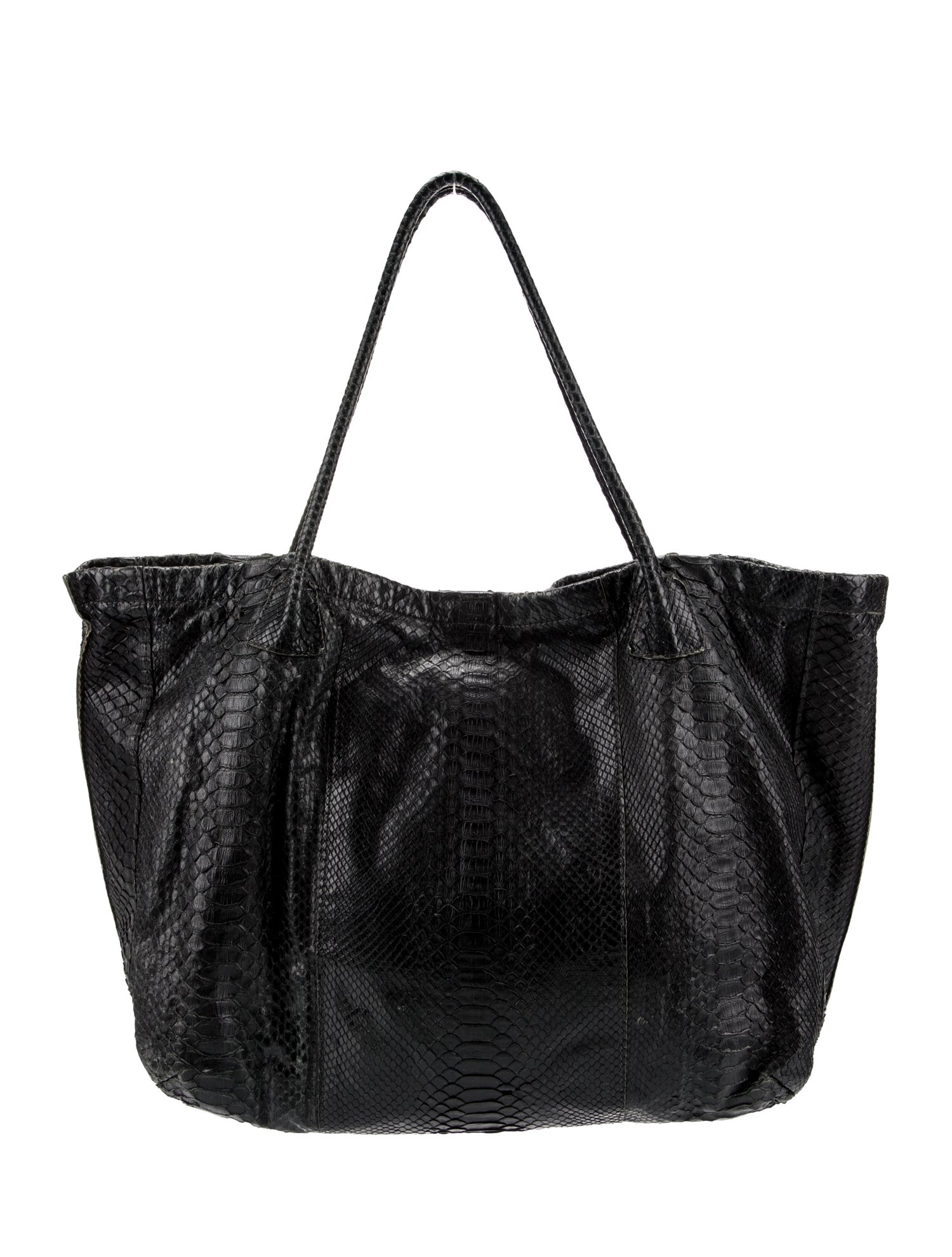 B.May Embossed Leather Tote