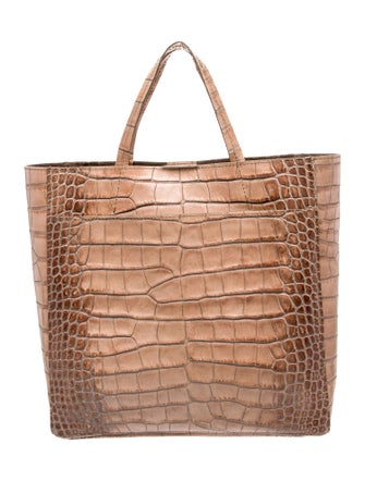 B.May Embossed Leather Top Handle Bag