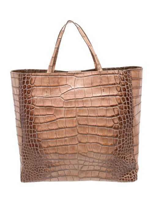 B.May Embossed Leather Top Handle Bag