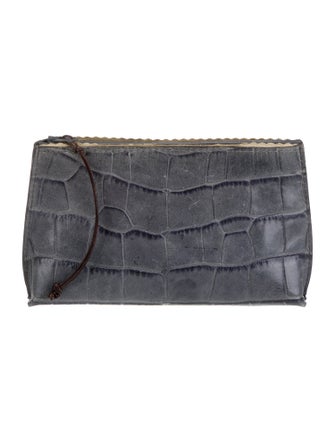 B.May Leather Clutch