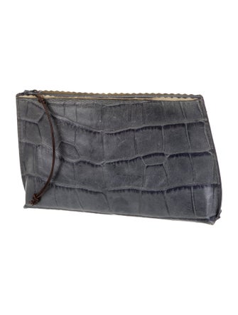 B.May Leather Clutch