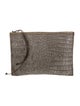 B.May Embossed Leather Clutch
